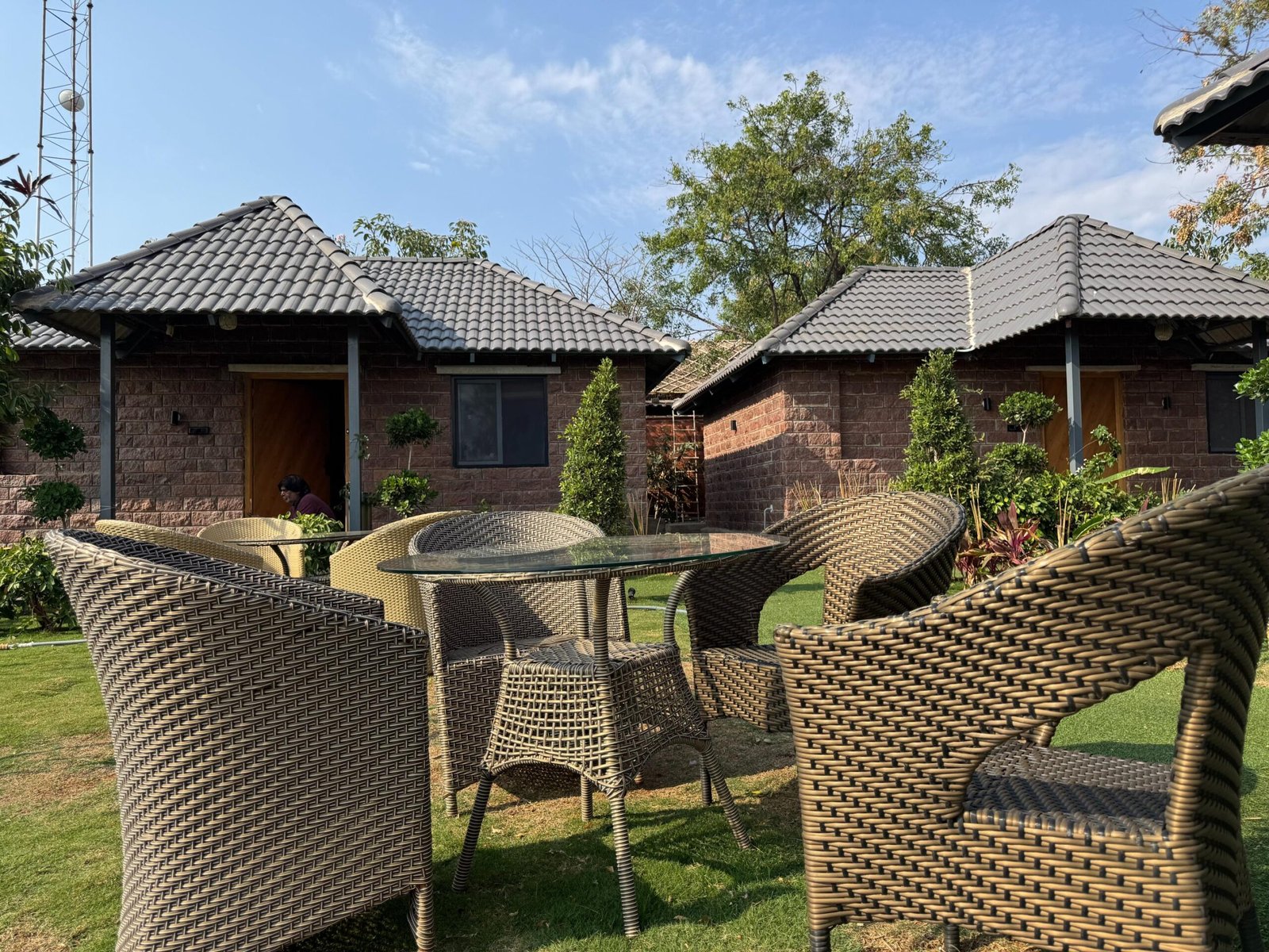 Garden area at Hillock Resorts